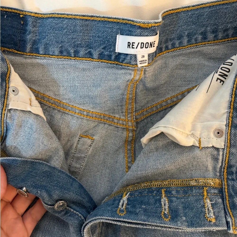 Re/Done Light Blue 90s Comfort Jean Shorts - Picture 5 of 10